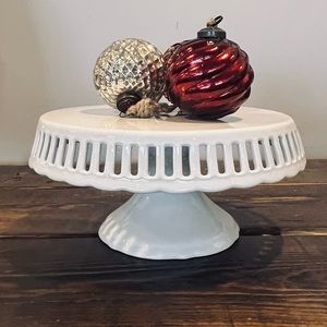 White Mikasa Cake Stand 10”